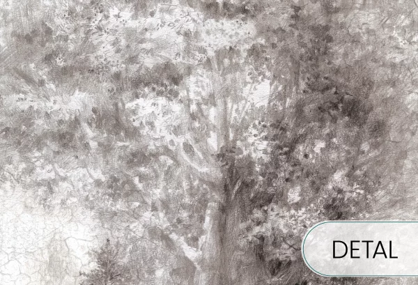 FRESCO - tapeta z motywem lasu do salonu lub sypialni - detal