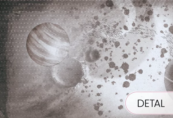 GALAXY - comic book - tapeta na ścianę dla chłopca z kosmicznym motywem - detal