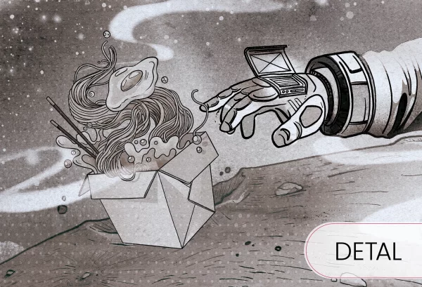 GALAXY - comic book - tapeta na ścianę dla chłopca z kosmicznym motywem - detal