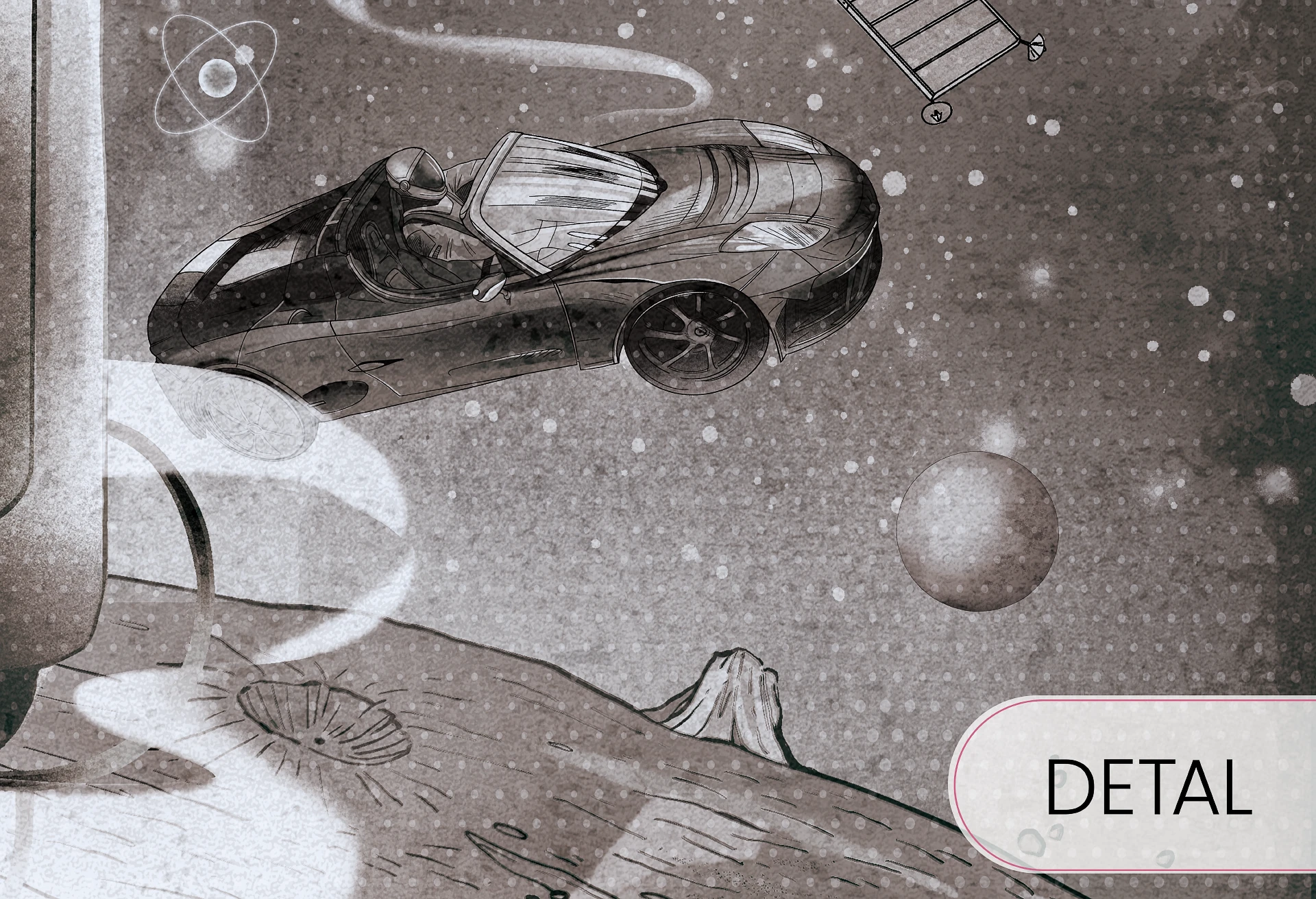 GALAXY - comic book - tapeta na ścianę dla chłopca z kosmicznym motywem