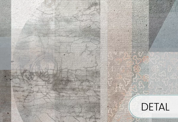 GEOMETRIC ABSTRACTION - nowoczesna tapeta do salonu - detal