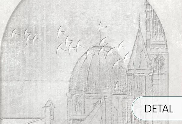 FIRENZE - relief - tapeta z motywem miasta do salonu lub sypialni - detal