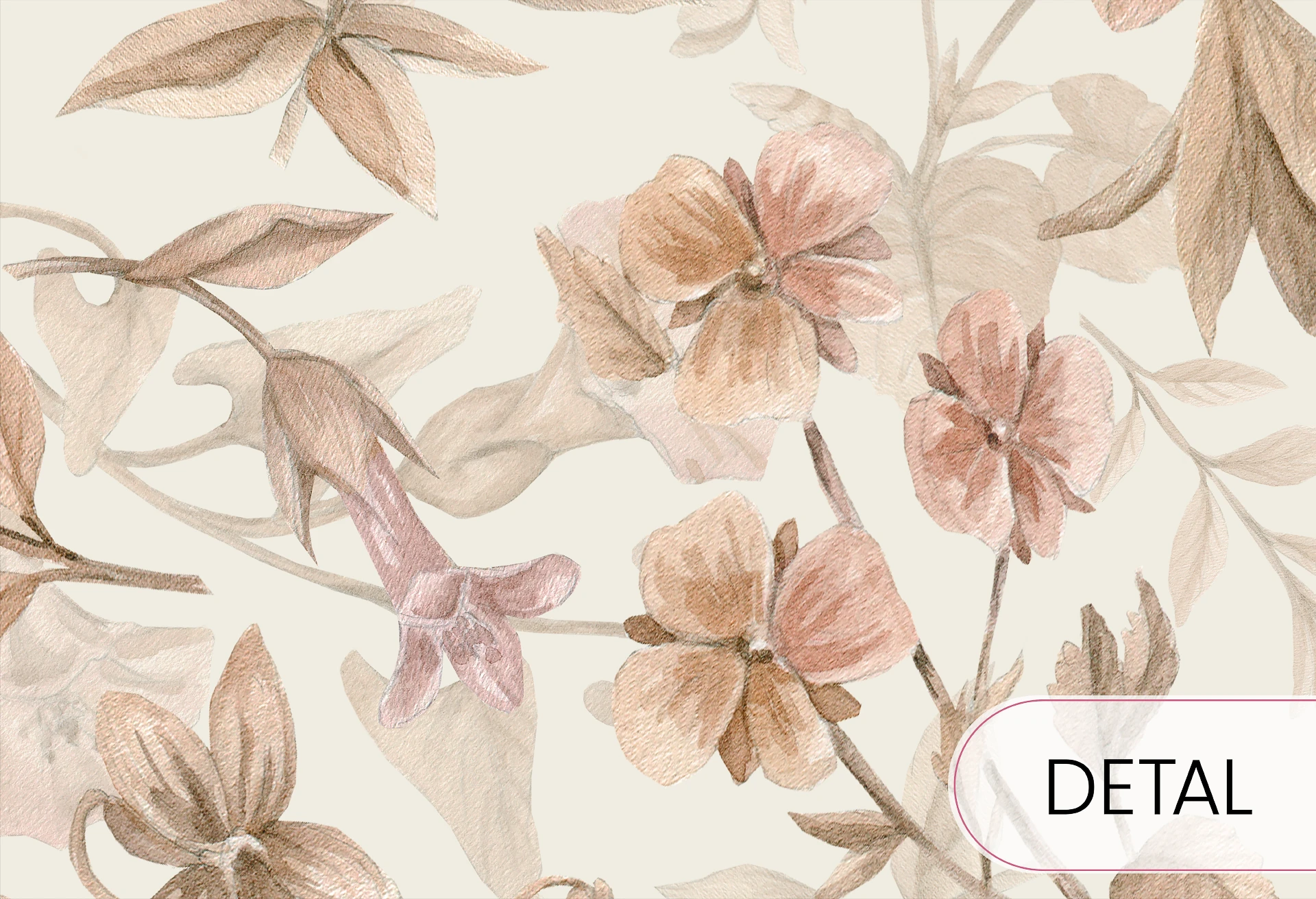 GRANDMA'S LULLABY - tapeta dla dziewczynki w różowe kwiaty