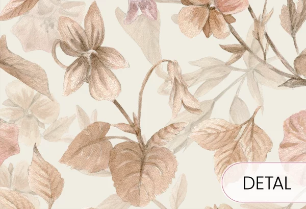 GRANDMA'S LULLABY - tapeta dla dziewczynki w różowe kwiaty - detal