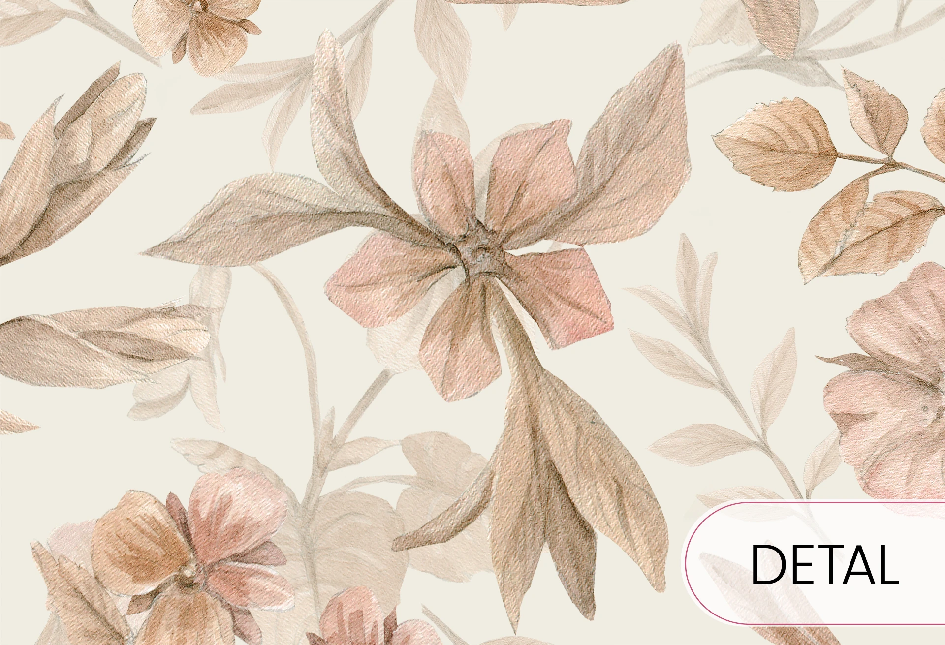 GRANDMA'S LULLABY - tapeta dla dziewczynki w różowe kwiaty