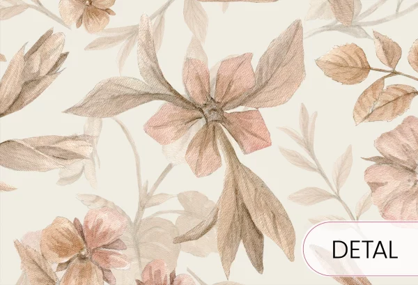 GRANDMA'S LULLABY - tapeta dla dziewczynki w różowe kwiaty - detal