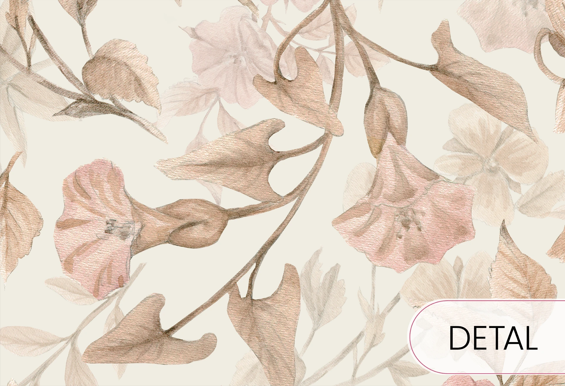 GRANDMA'S LULLABY - tapeta dla dziewczynki w różowe kwiaty