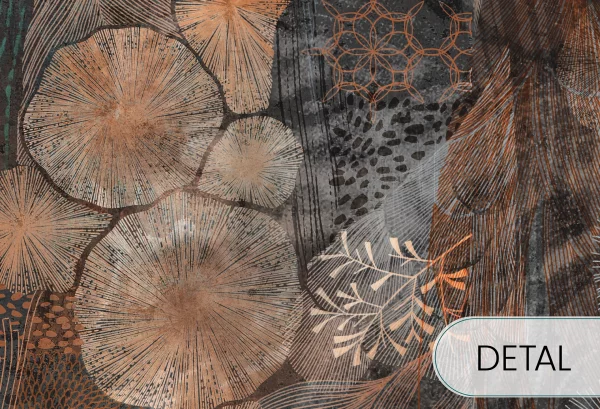 GREAT REEF - copper - tapeta z motywem rafy koralowej - detal