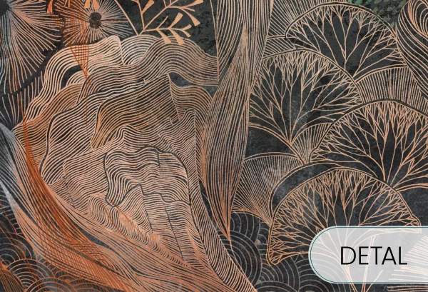 GREAT REEF - copper - tapeta z motywem rafy koralowej - detal