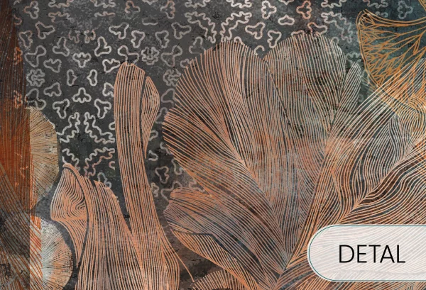 GREAT REEF - copper - tapeta z motywem rafy koralowej - detal