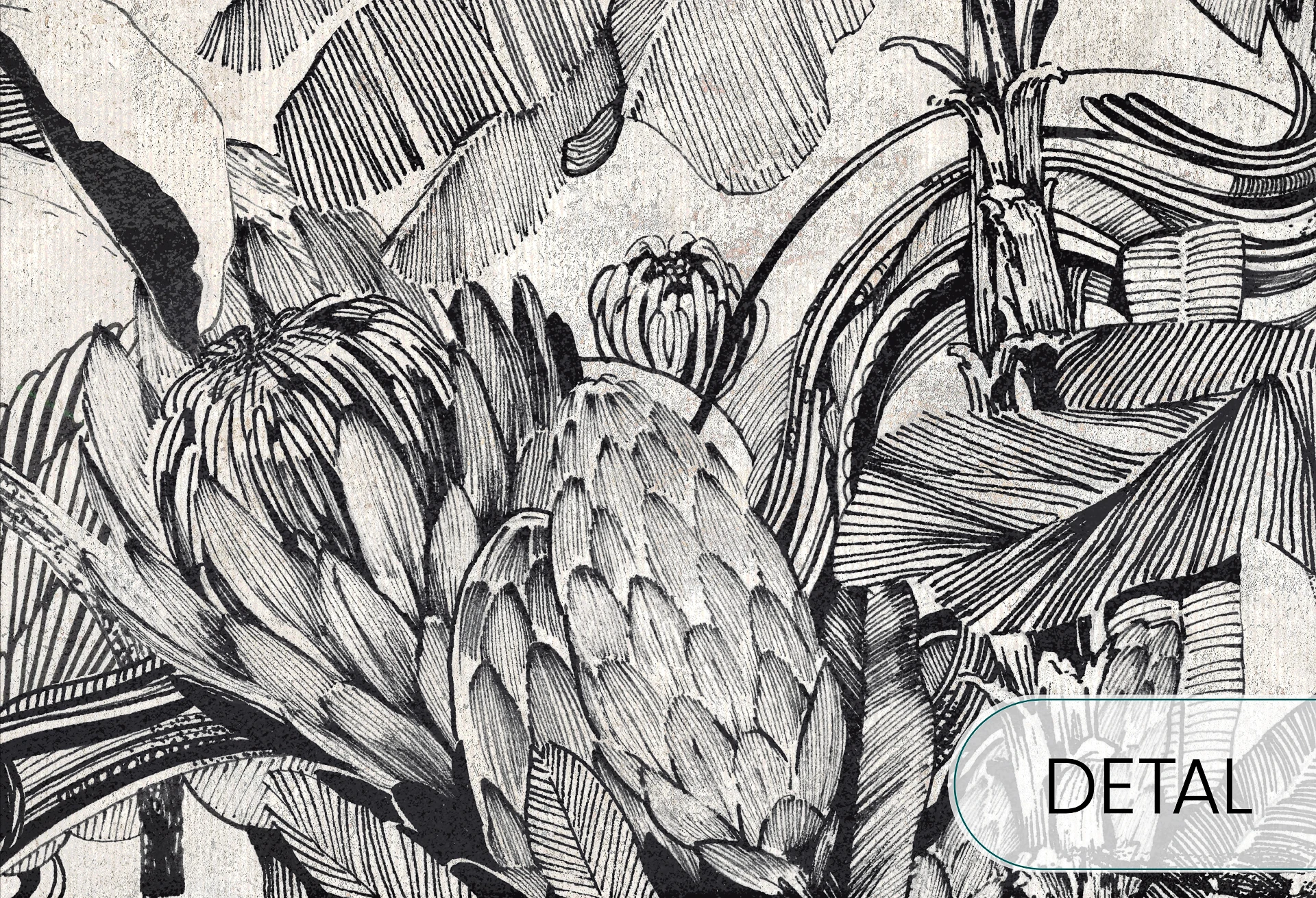 HAVANA - black&white - tapeta leśna do salonu