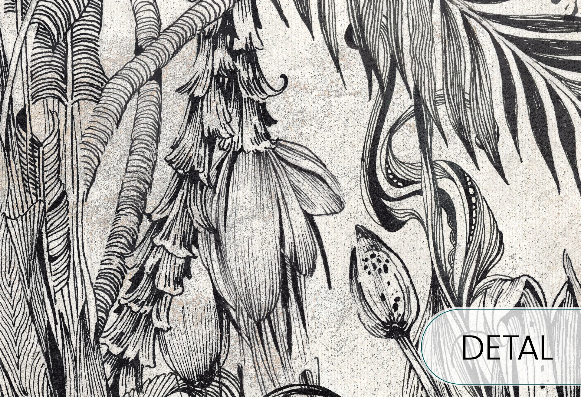 HAVANA - black&white - tapeta leśna do salonu