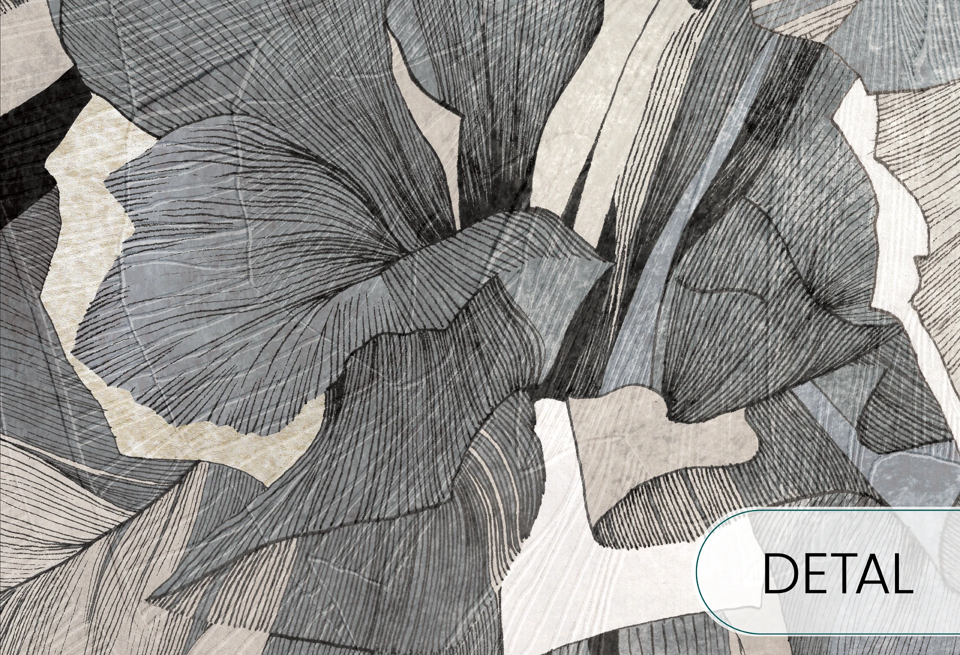 HIBISCUS - blue - tapeta w wielkie kwiaty do salonu lub sypialni