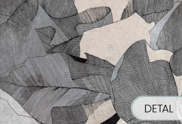 HIBISCUS - blue - tapeta w wielkie kwiaty do salonu lub sypialni - detal