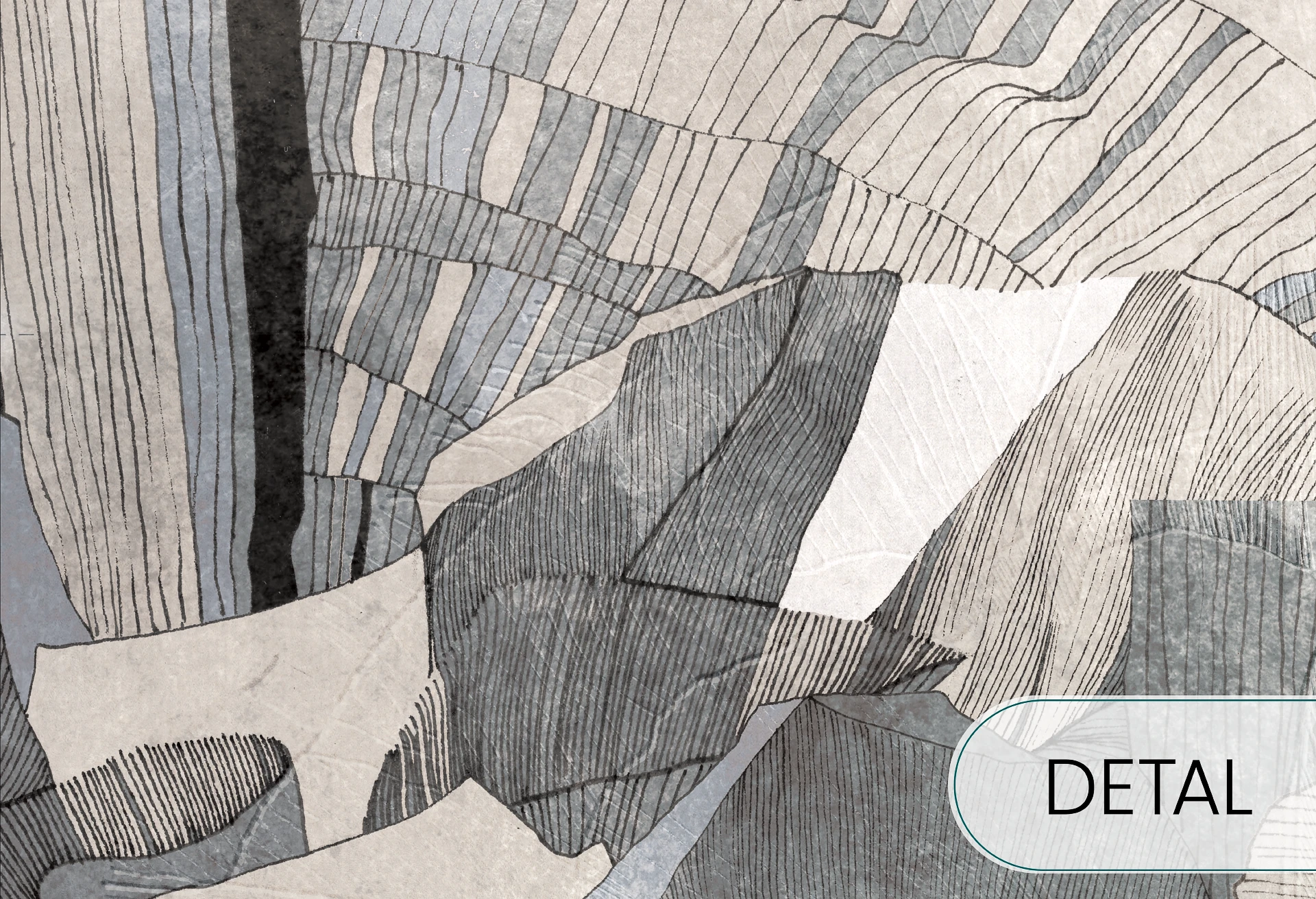 HIBISCUS - blue - tapeta w wielkie kwiaty do salonu lub sypialni