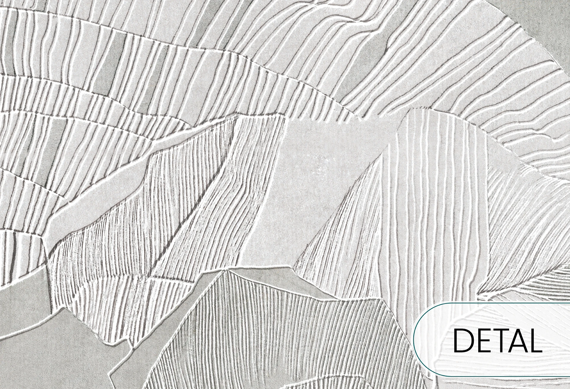 HIBISCUS RELIEF - sage grey - tapeta w duże kwiaty do salonu lub sypialni