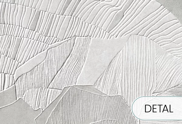 HIBISCUS RELIEF - sage grey - tapeta w duże kwiaty do salonu lub sypialni - detal