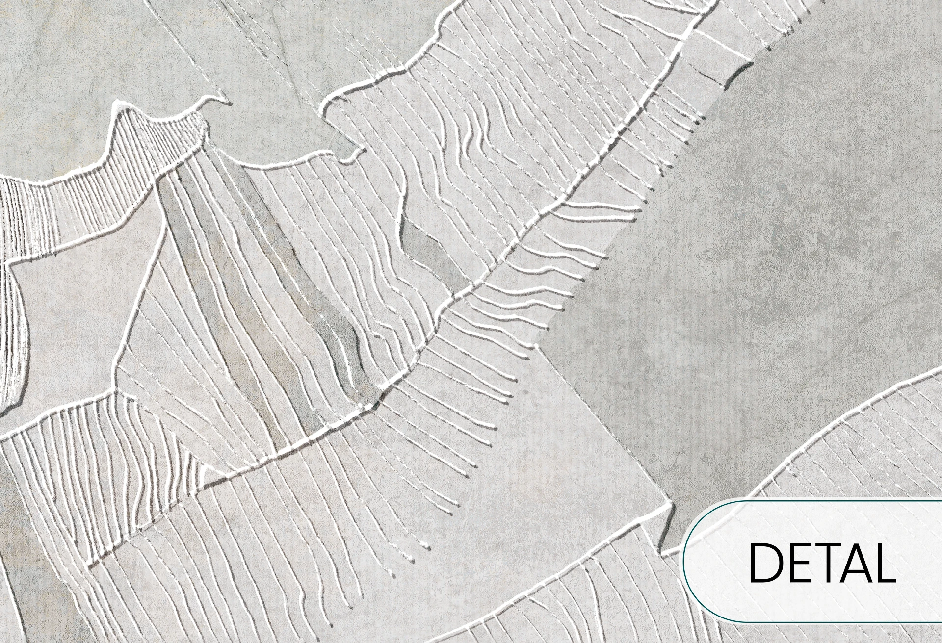 HIBISCUS RELIEF - sage grey - tapeta w duże kwiaty do salonu lub sypialni