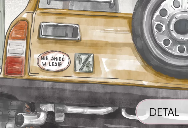 JEEP TRIP - tapeta z autem terenowym - detal