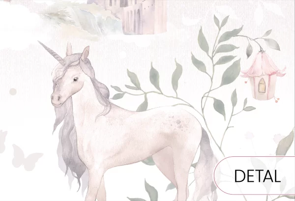 KRÓLESTWO JEDNOROŻCÓW PATTERN - tapeta w jednorożce - detal