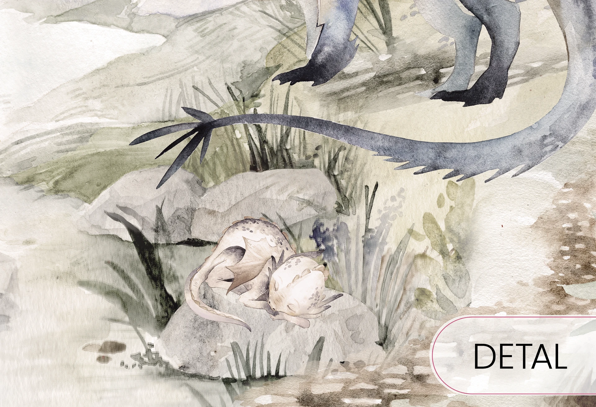 KRÓLESTWO SMOKÓW - tapeta dla dzieci z motywem fantasy