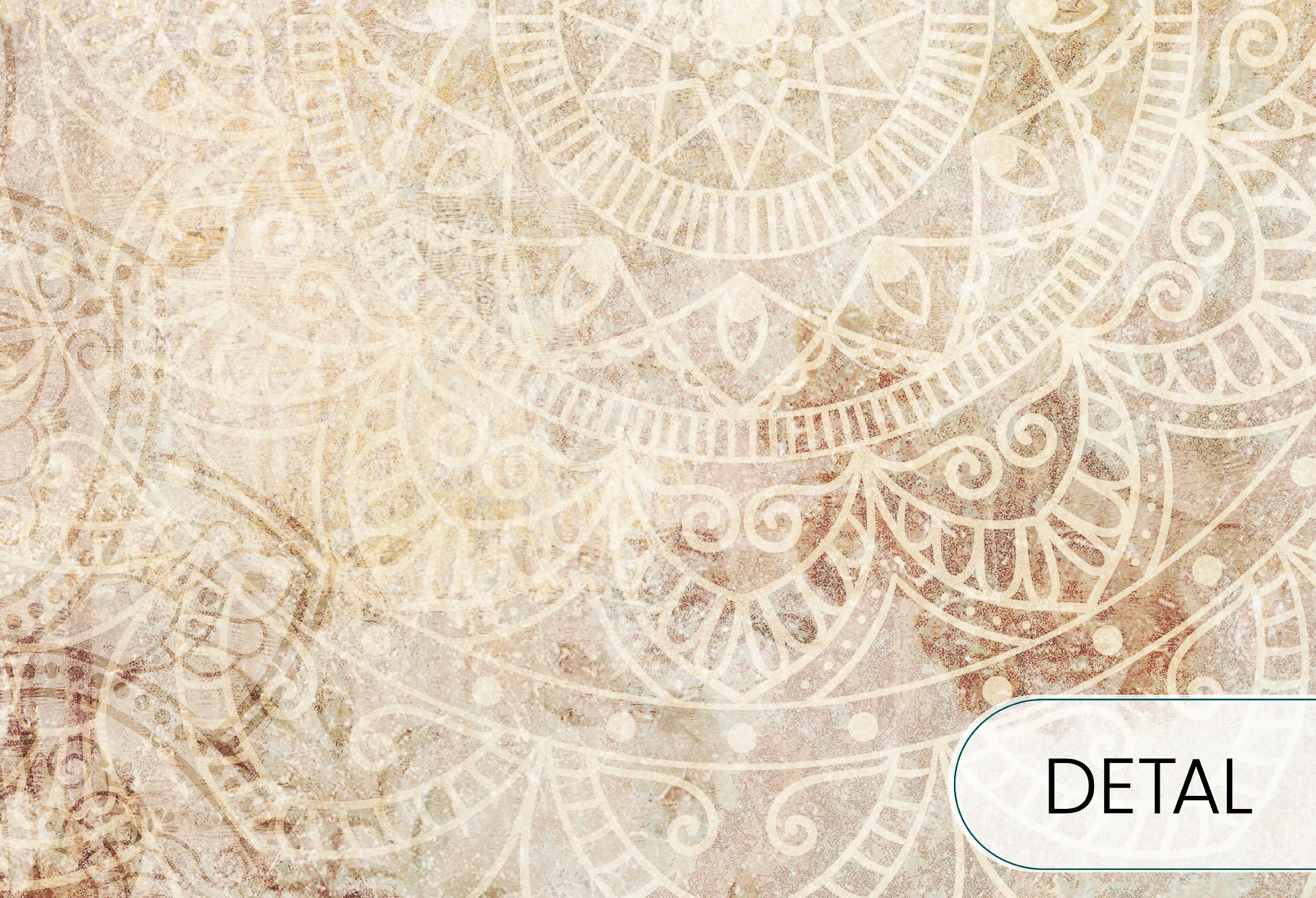 MANDALA - carmel - tapeta do salonu z orientalnym motywem mandali