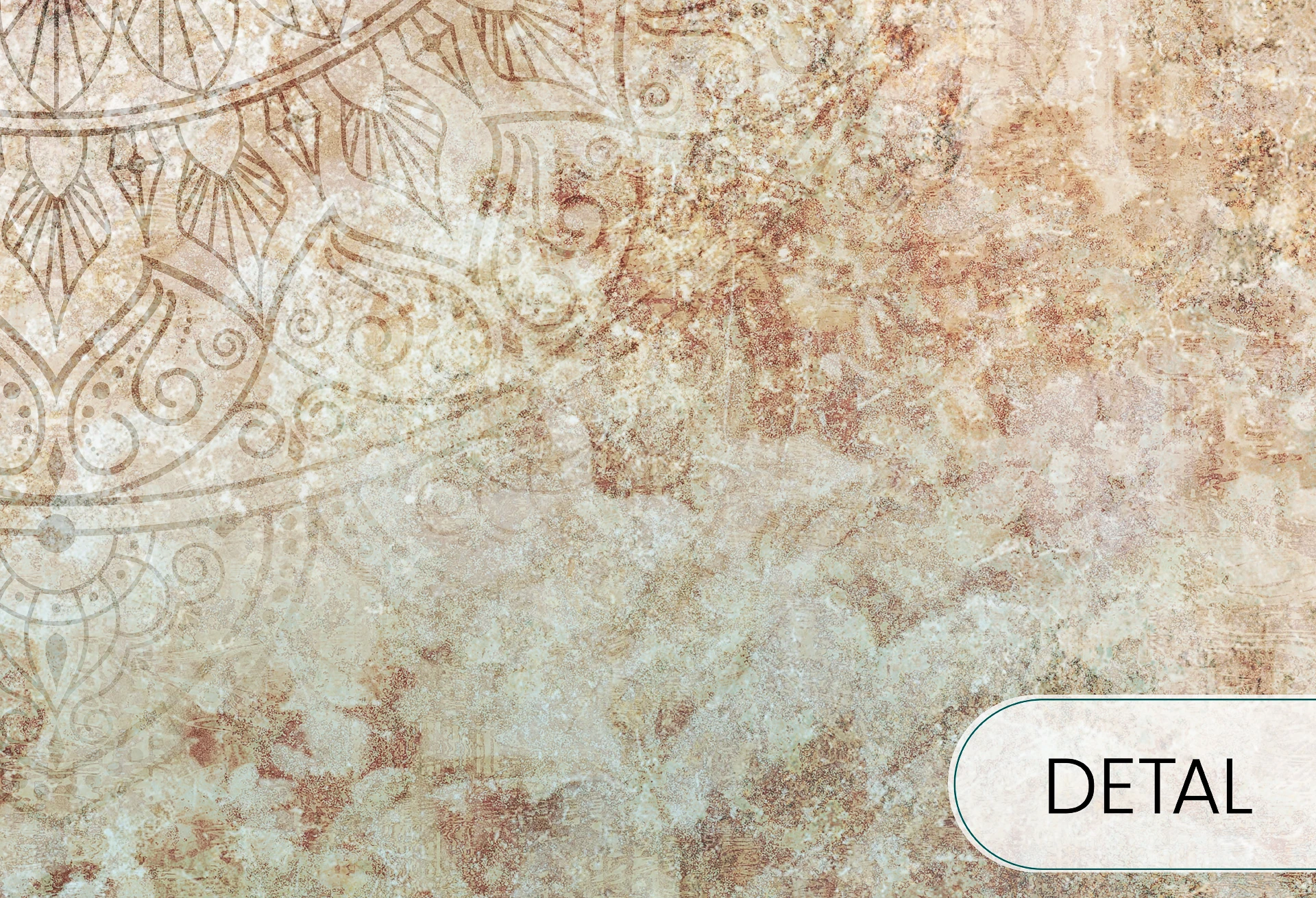 MANDALA - carmel - tapeta do salonu z orientalnym motywem mandali