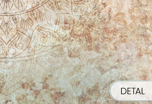 MANDALA - carmel - tapeta do salonu z orientalnym motywem mandali - detal