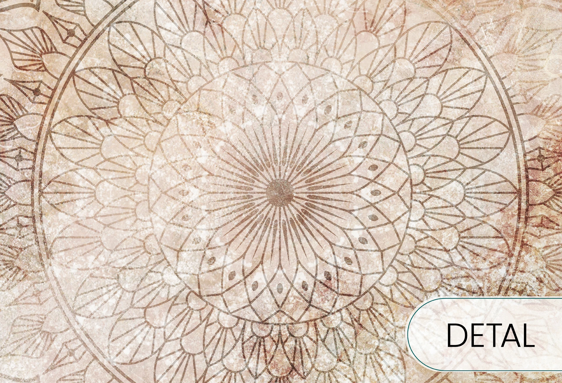 MANDALA - carmel - tapeta do salonu z orientalnym motywem mandali