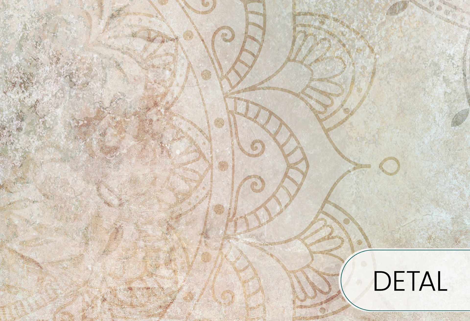 MANDALA - carmel - tapeta do salonu z orientalnym motywem mandali