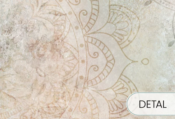 MANDALA - carmel - tapeta do salonu z orientalnym motywem mandali - detal