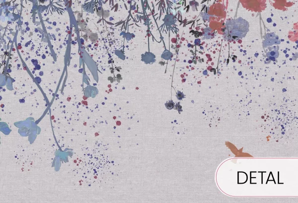 MEADOW - kolor 01 - tapeta w kwiaty do pokoju dziecięcego - detal