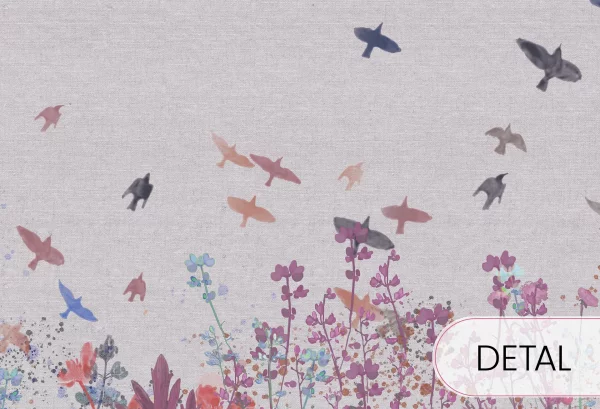 MEADOW - kolor 01 - tapeta w kwiaty do pokoju dziecięcego - detal