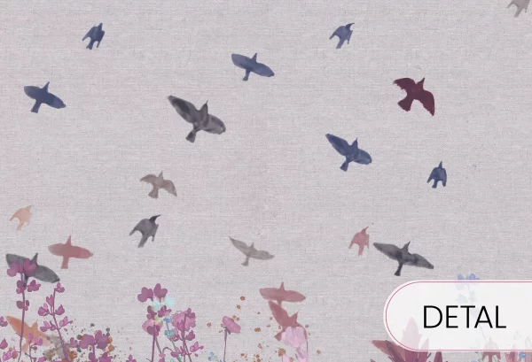 MEADOW - kolor 01 - tapeta w kwiaty do pokoju dziecięcego - detal