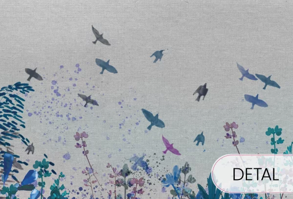 MEADOW - kolor 03 - tapeta dla nastolatki w kwiaty - detal