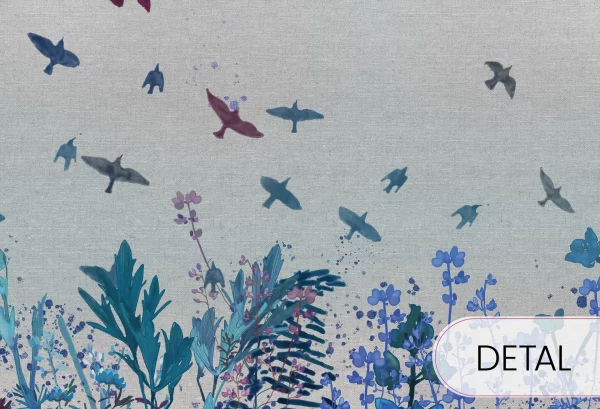 MEADOW - kolor 03 - tapeta dla nastolatki w kwiaty - detal