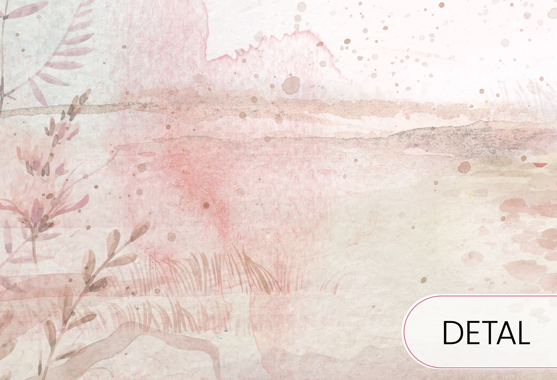 MERRY CHERRY - pink - różowa tapeta dla dziewczynki z drzewem