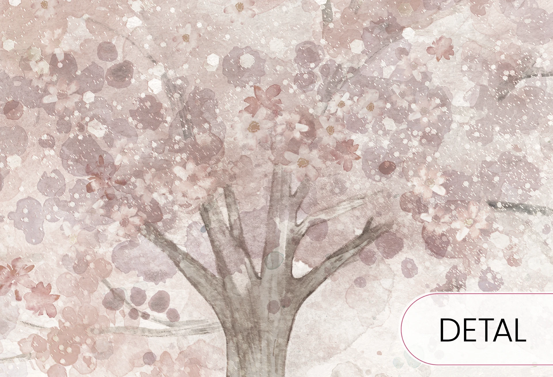 MERRY CHERRY - powder - delikatna tapeta dla dziewczynki