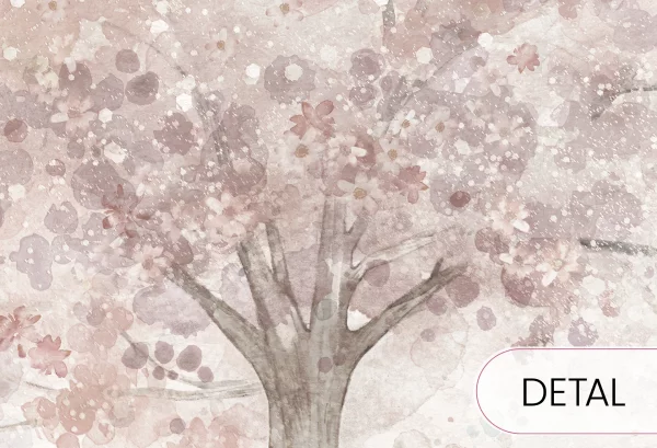 MERRY CHERRY - powder - delikatna tapeta dla dziewczynki - detal