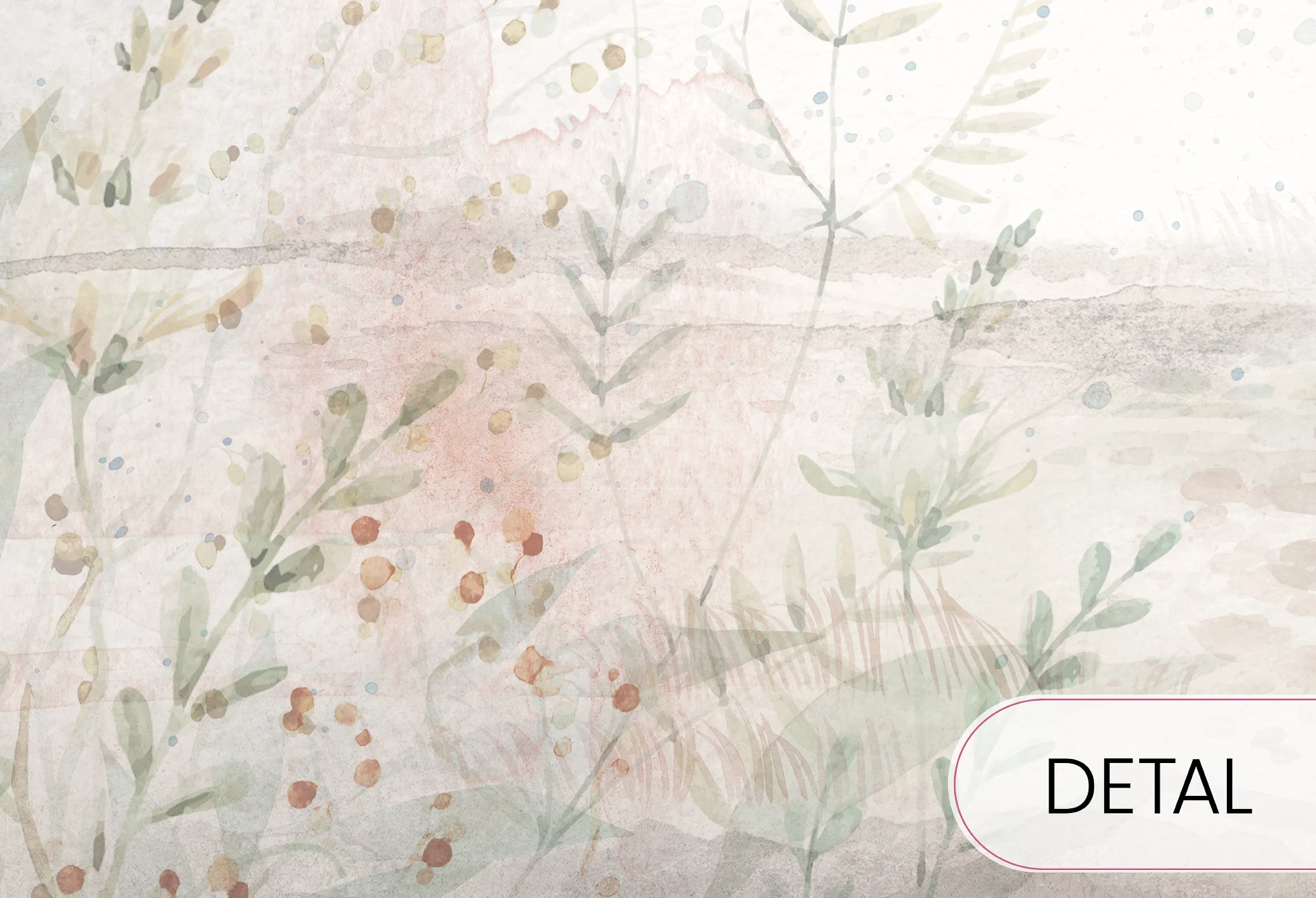 MERRY CHERRY - powder - delikatna tapeta dla dziewczynki