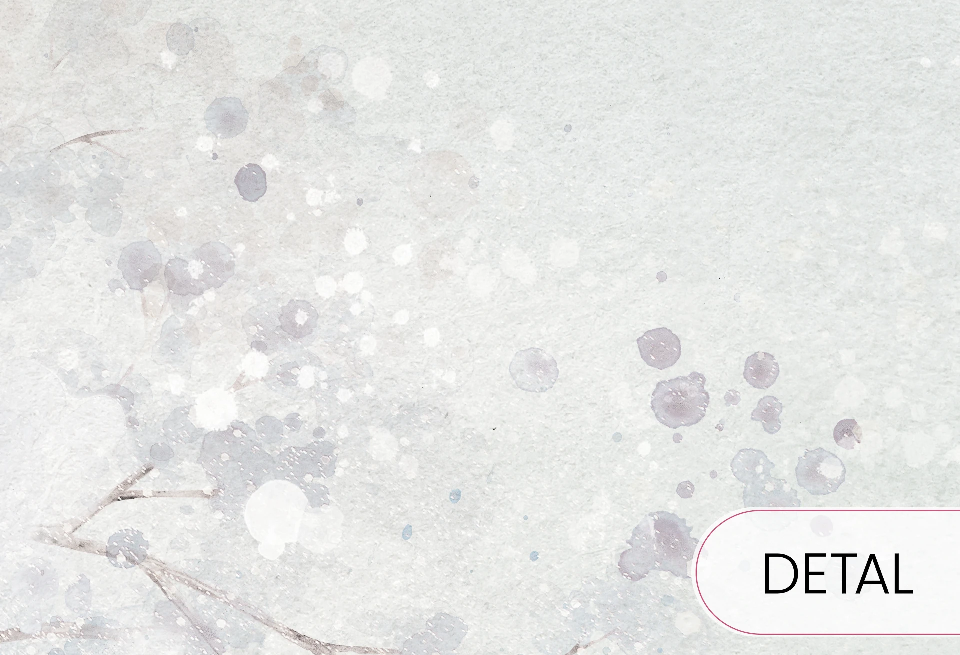 MERRY CHERRY - purple - tapeta dla dziewczynki z kwiatami i drzewem