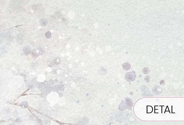 MERRY CHERRY - purple - tapeta dla dziewczynki z kwiatami i drzewem - detal