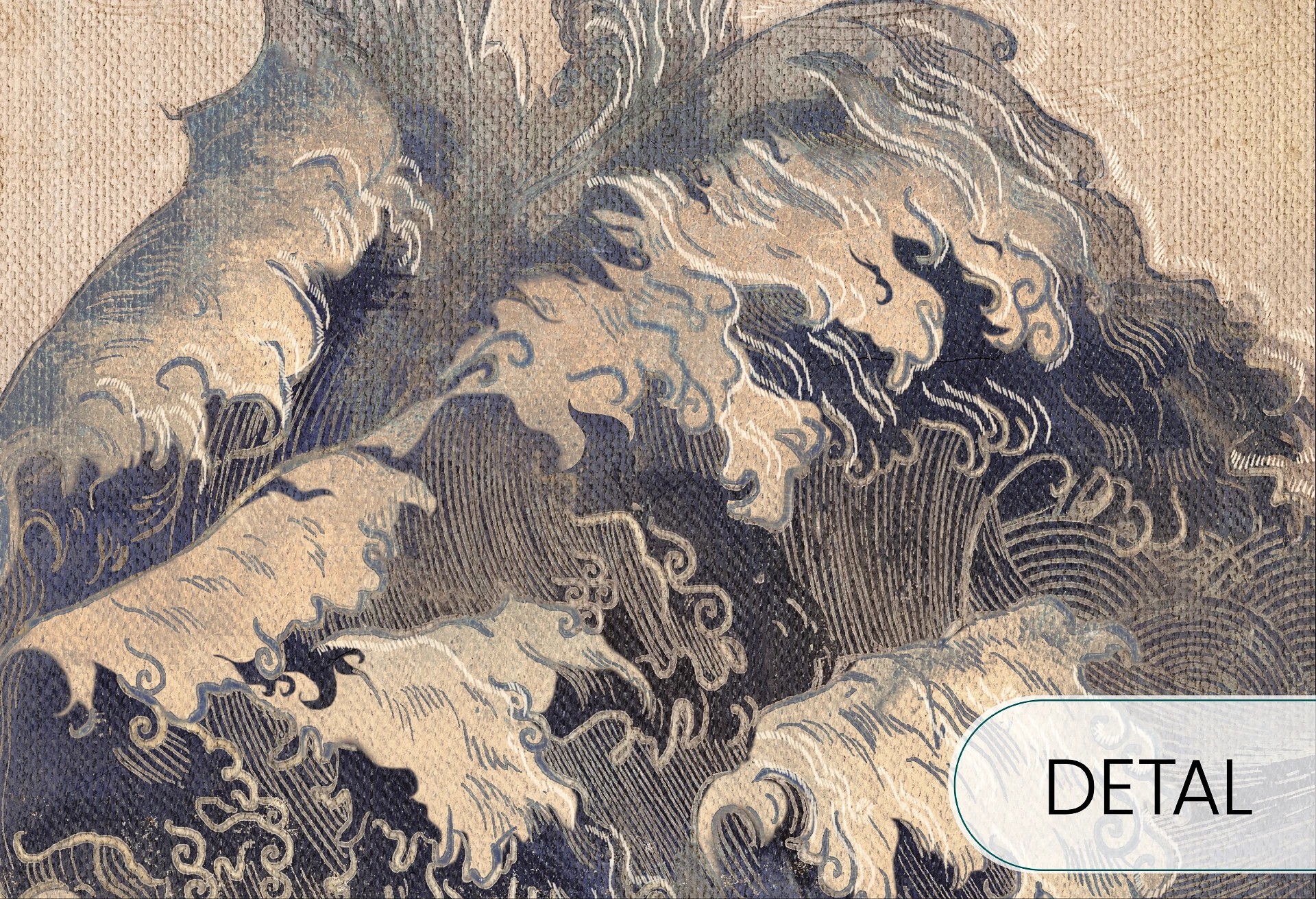 MONSOON - gold - tapeta do salonu w stylu japońskim