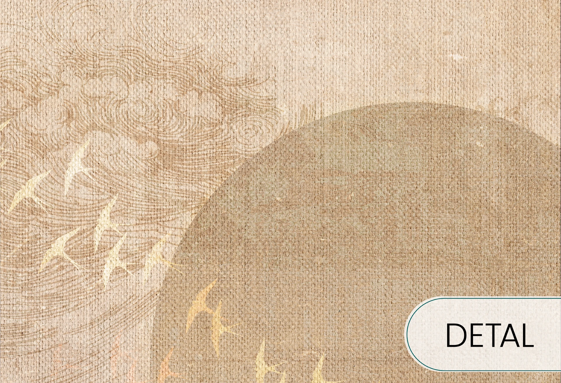 MONSOON - gold - tapeta do salonu w stylu japońskim