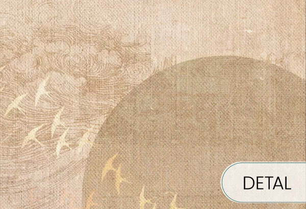 MONSOON - gold - tapeta do salonu w stylu japońskim - detal