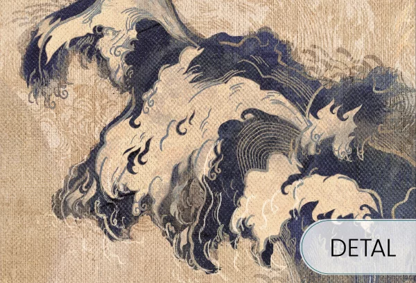 MONSOON - gold - tapeta do salonu w stylu japońskim - detal