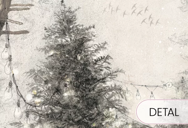 MOUNTAIN CAMP - day - tapeta do pokoju nastolatka z górskim pejzażem - detal