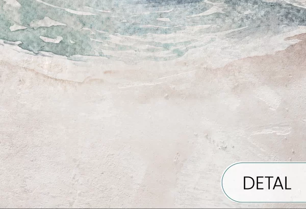 ON THE SEA - mint - tapeta w ptaki do sypialni lub salonu - detal