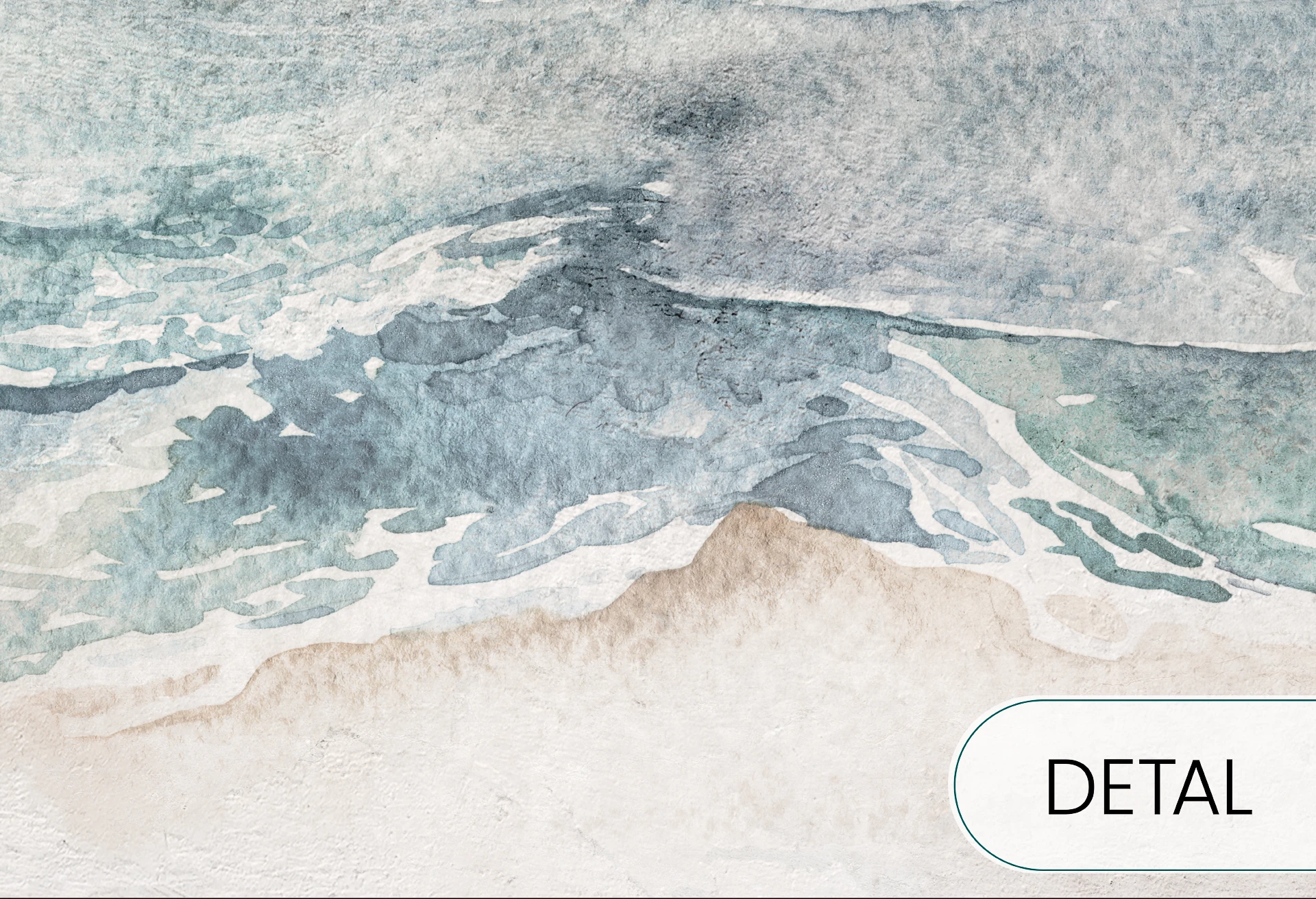 ON THE SEA - mint - tapeta w ptaki do sypialni lub salonu