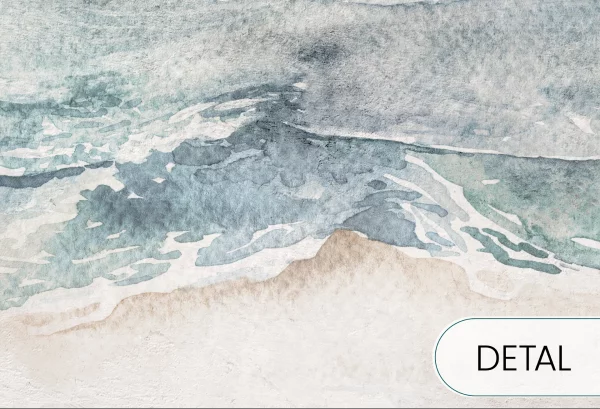 ON THE SEA - mint - tapeta w ptaki do sypialni lub salonu - detal